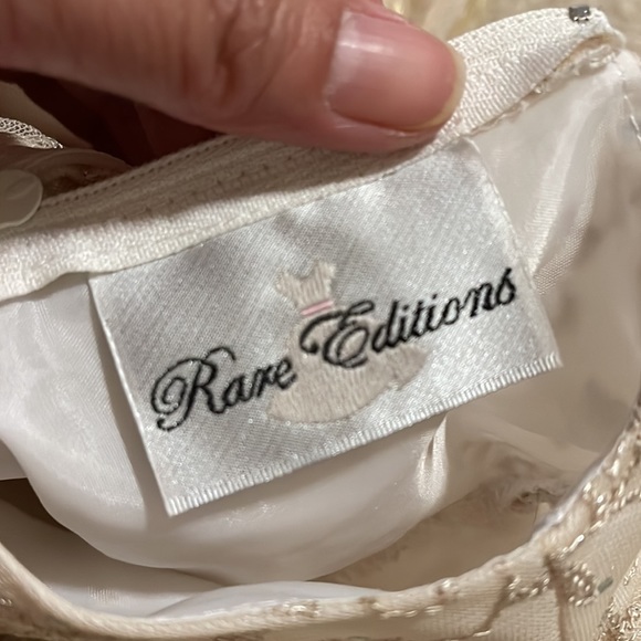 Vintage Rare Editions Champagne Gold Bling Rosette Formal Dress-12 months - Picture 10 of 10